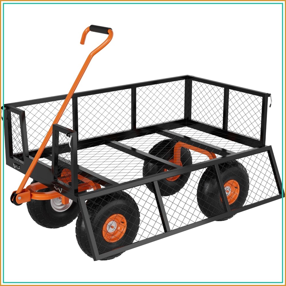 Gardening Tools Images - Carrinho de Jardim de Aço Reforçado
