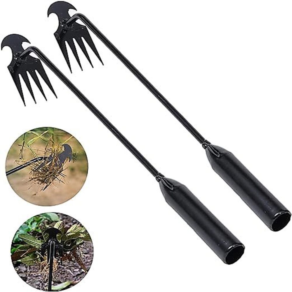 Gardening Tools For Weeds - 4 dentes-capinador manual multifuncional para jardim-ferramenta