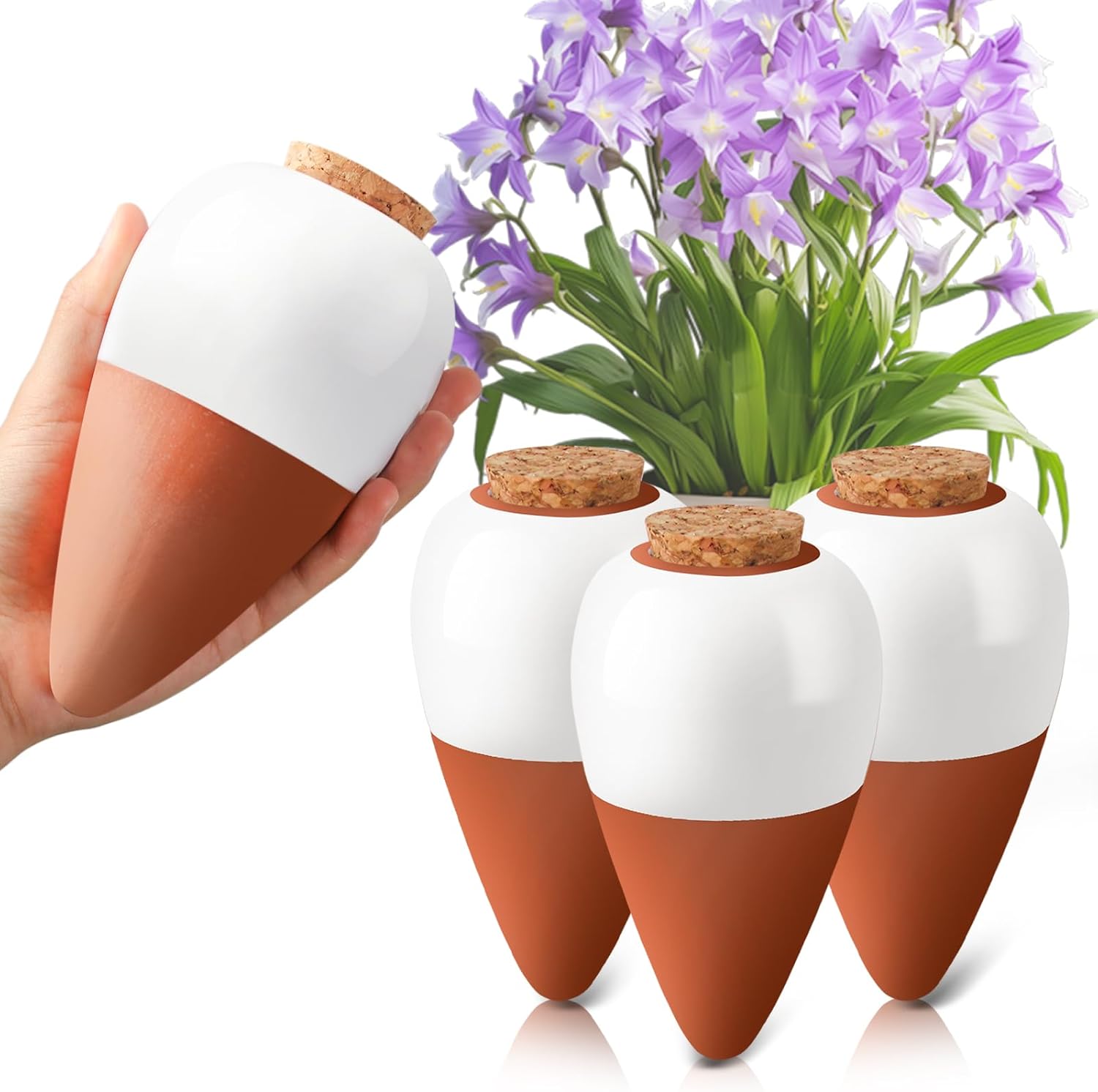 Root Watering Spike - Espetos de Rega em Terracota, Globo