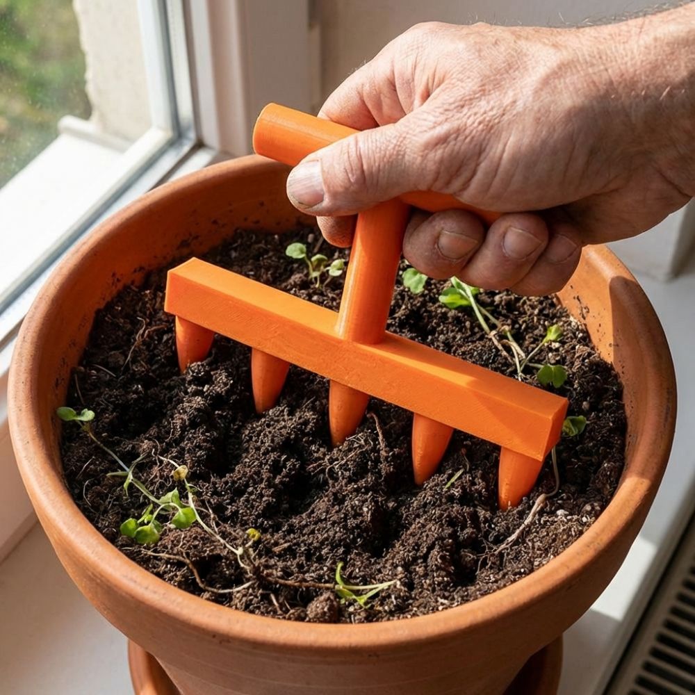 Garden Row Marker - Ferramenta Ergonômica de Plástico para Perfurar