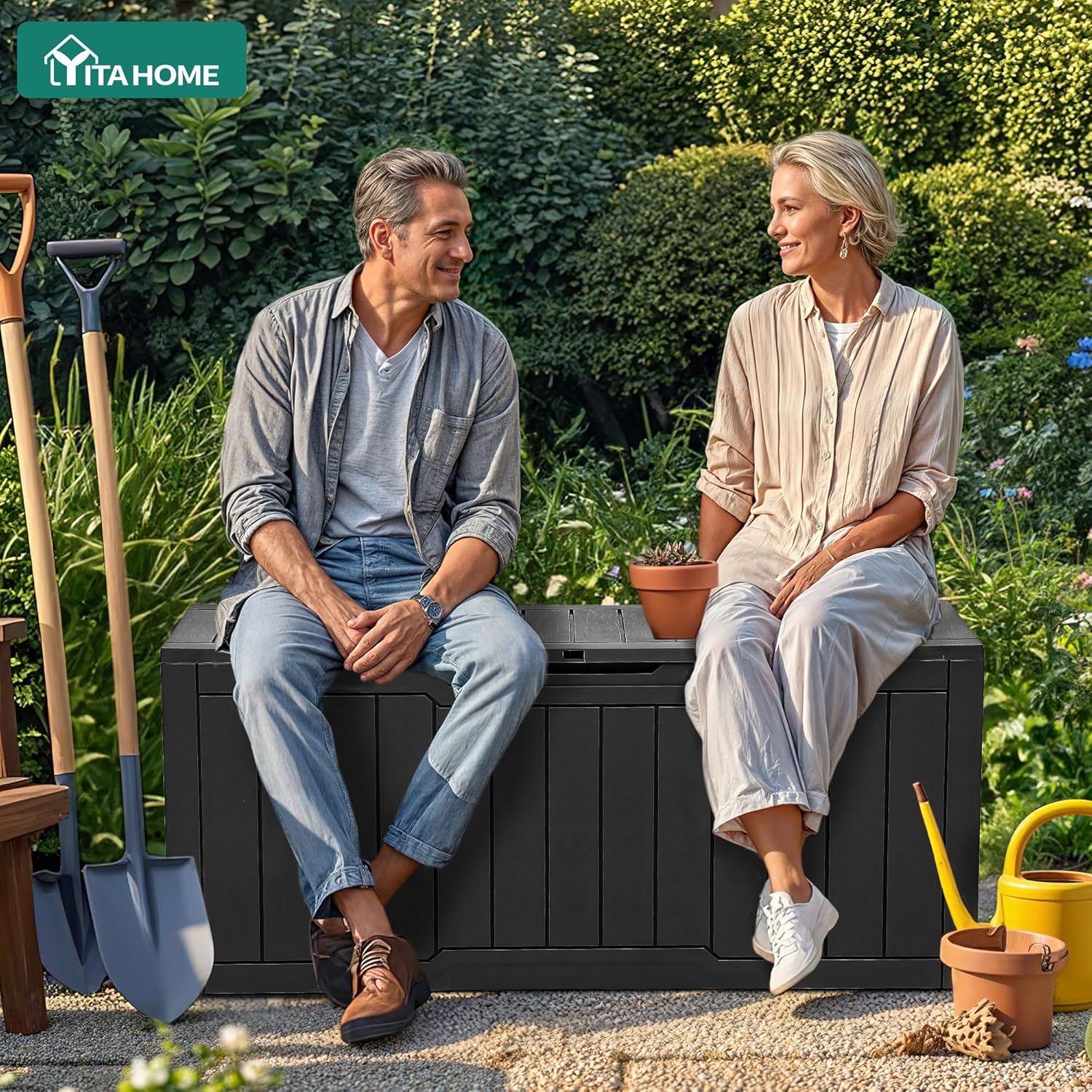 Caixa de Resina de 80 Galões c - Gardening Tools Images avaliação e preço