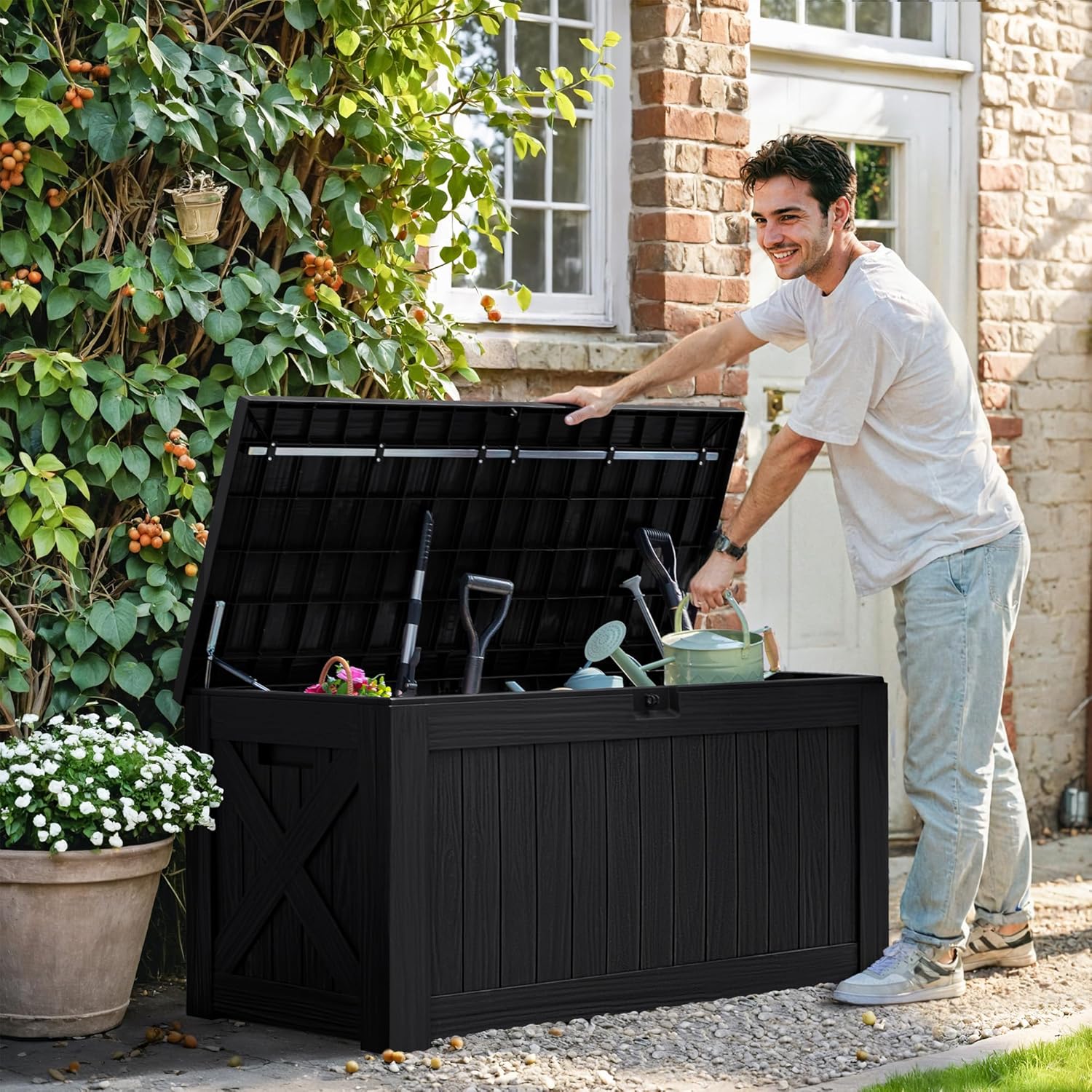 Caixa de Armazenamento de 120  - Gardening Tools Images avaliação e preço