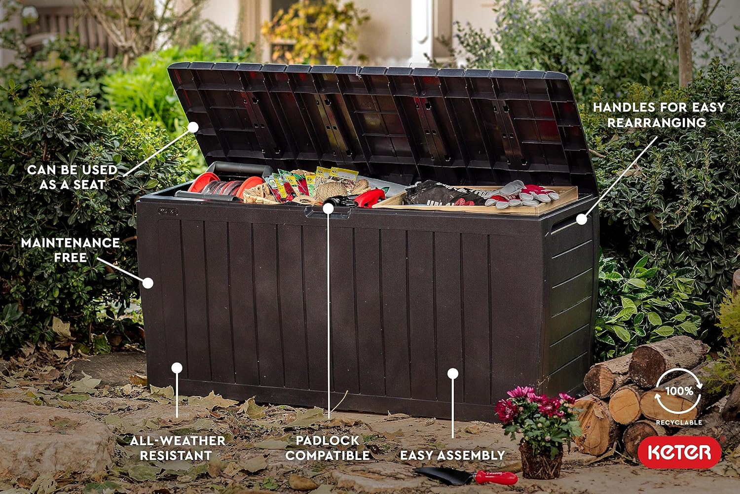 Caixa de Armazenamento Externa - Gardening Tools Images avaliação e preço