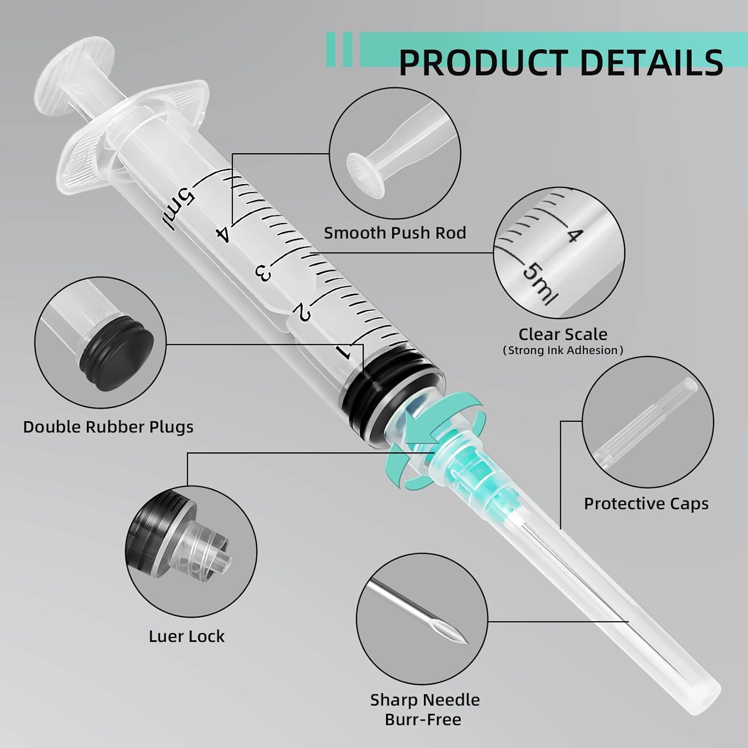 Seringa Luer Lock de 5ml, Adeq - Aquaponics Fish Tank avaliação e preço