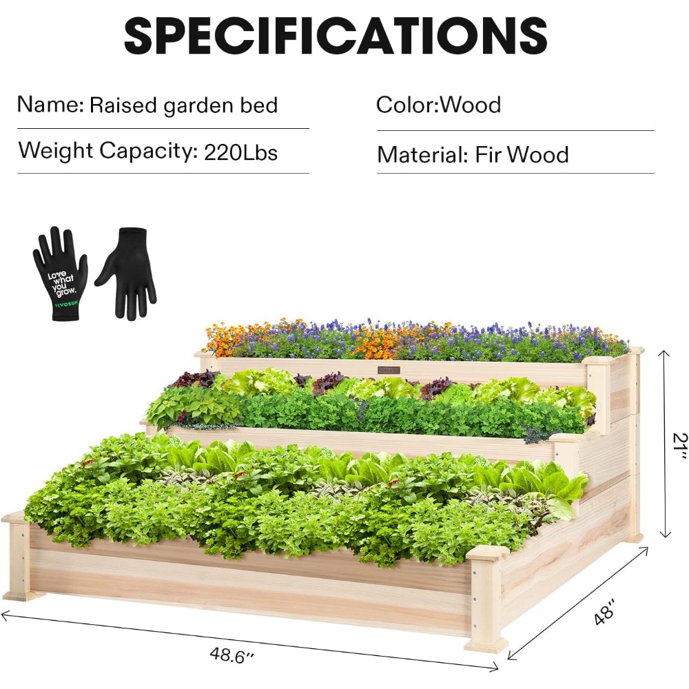 Canteiro Elevado de 3 Níveis p - Gardening Tools Images avaliação e preço