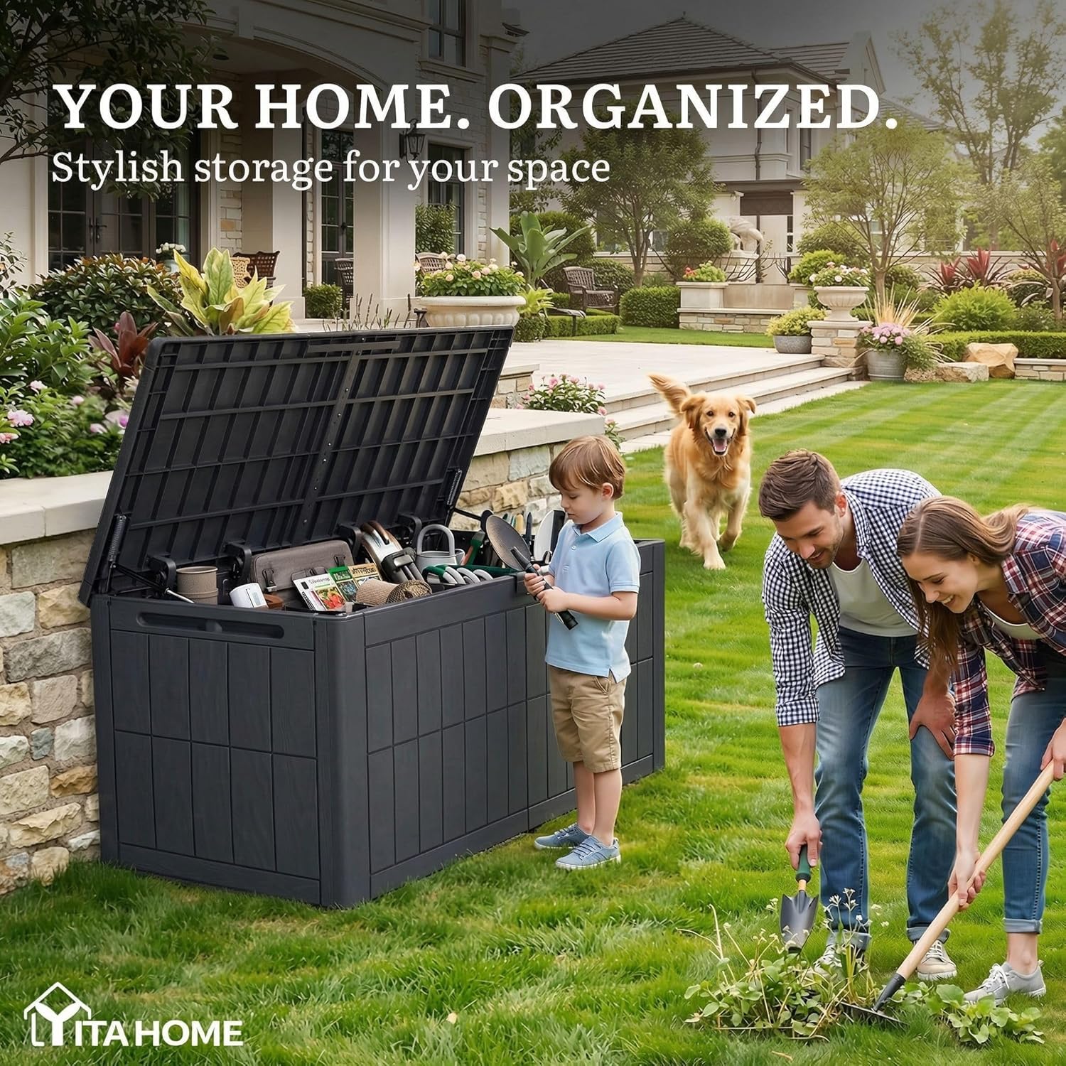 Caixa de Armazenamento Externa - Gardening Tools Images avaliação e preço