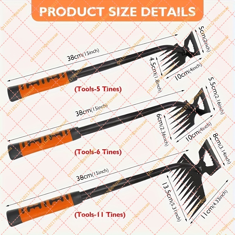 Rake de Jardim 2 em 1 em Aço C - Gardening Tools For Weeds avaliação e preço