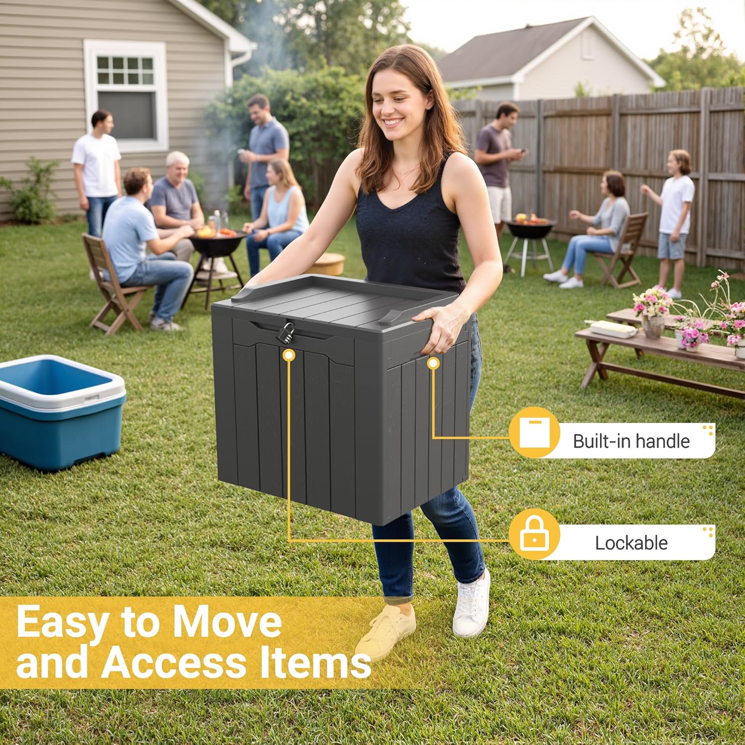 Caixa de Armazenamento Externa - Gardening Tools Images avaliação e preço